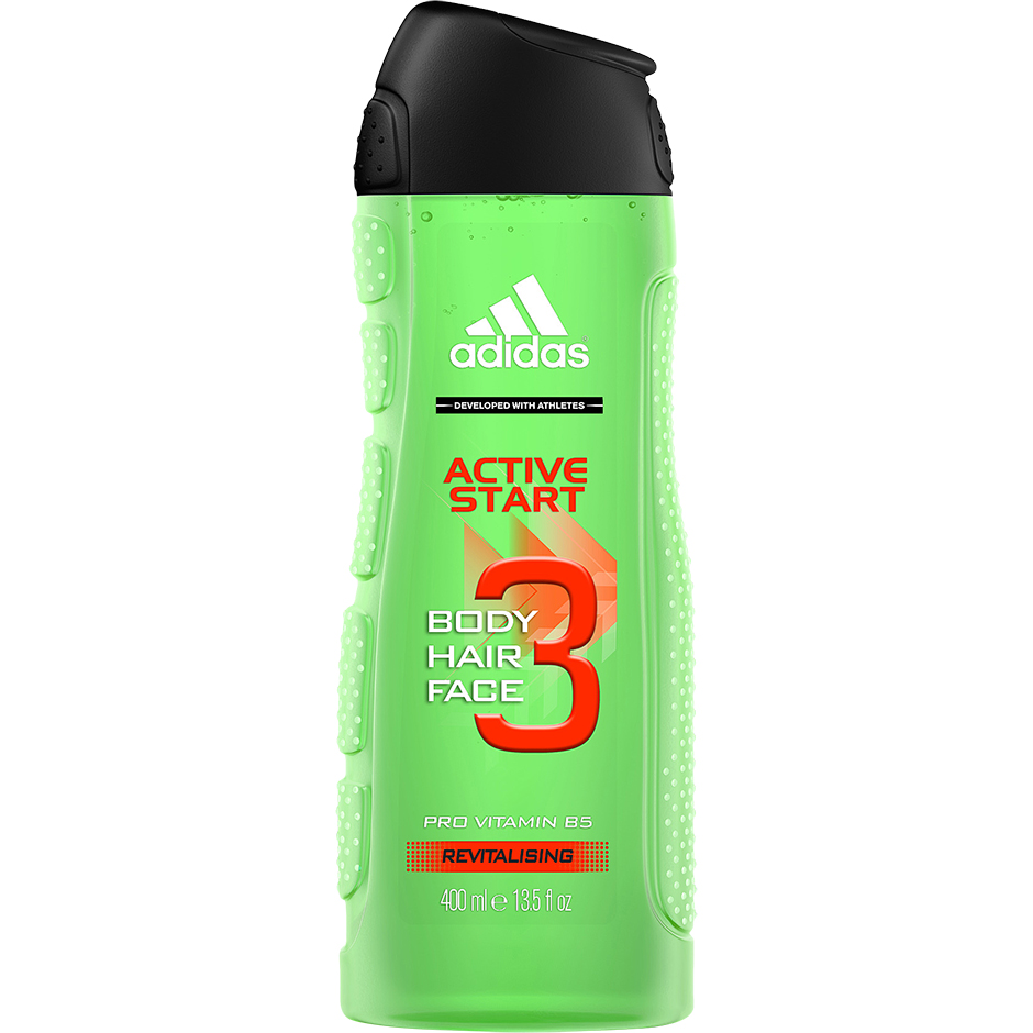 3 in 1 Active Start Shower Gel, 400 ml Adidas Suihkugeelit