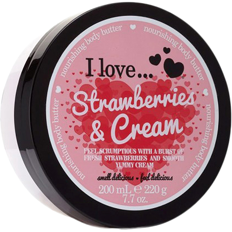 I Love... Strawberries & Cream Body Butter, 200 ml I love… Vartalovoiteet